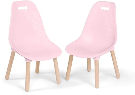 Set di mobili amichevoli - Rosa - insieme da 2 - gambe in legno