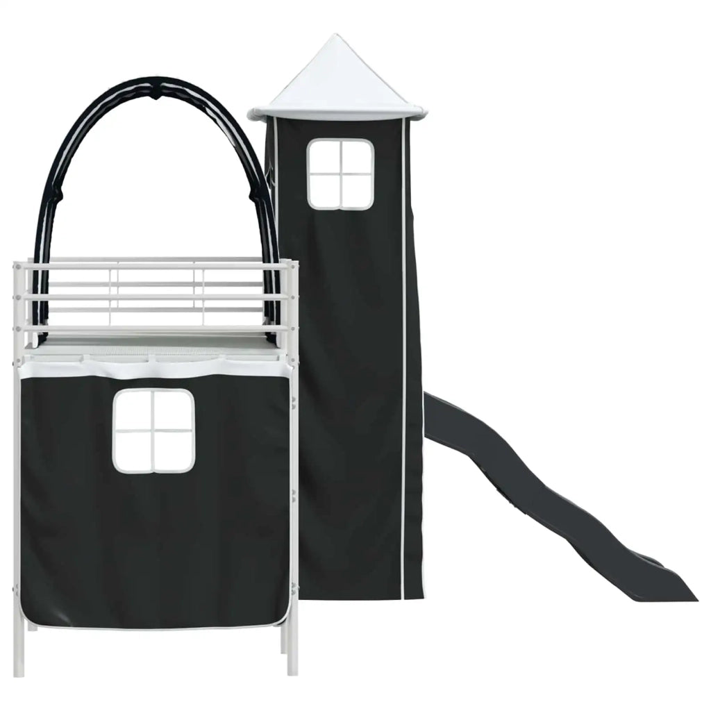 Struttura del letto loft per bambini Bianco e Nero 90 x 190 cm 42020894