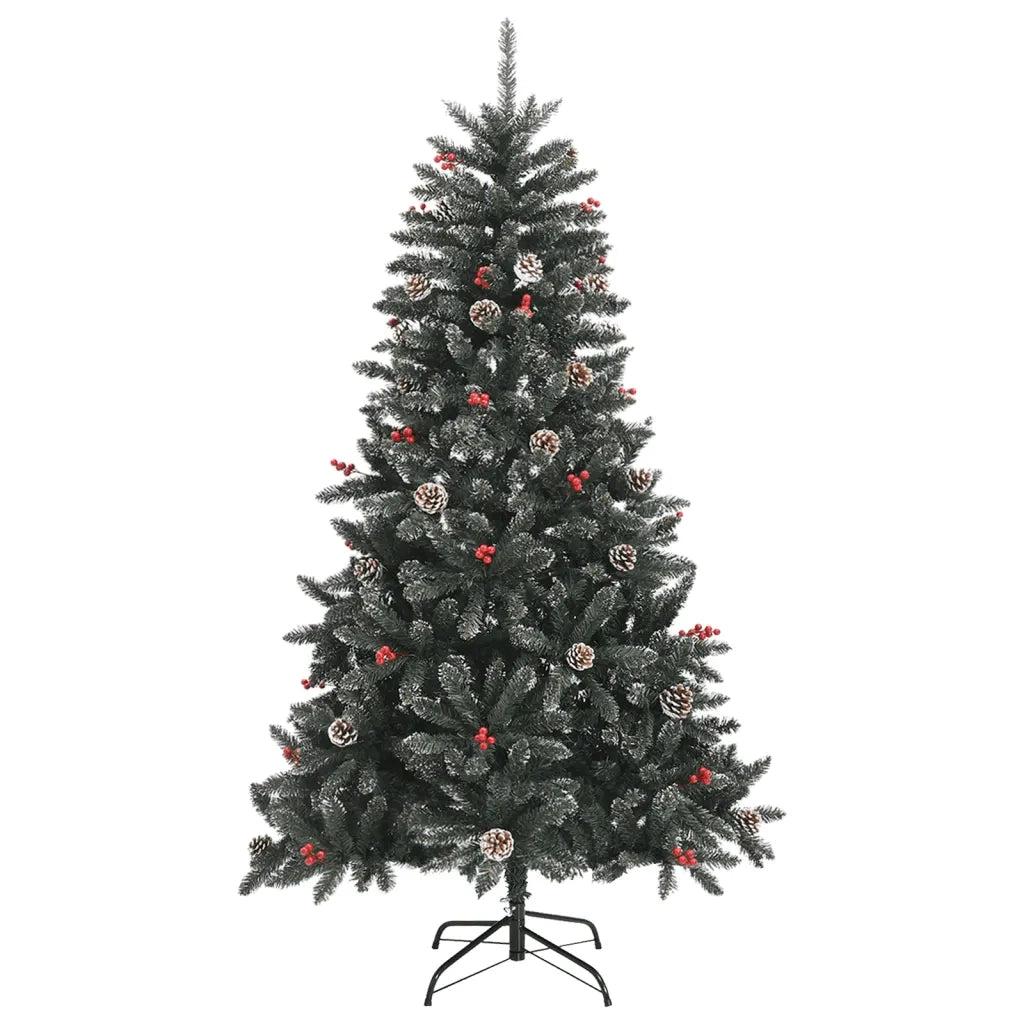 Albero di Natale Artificiale con Base Verde 150 cm PVC 345179