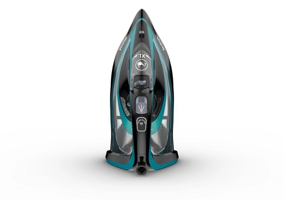 Tefal Ultimate Pure FV9844 Ferro da stiro a secco e a vapore Piastra Durilium Autoclean 3200 W Nero, Blu