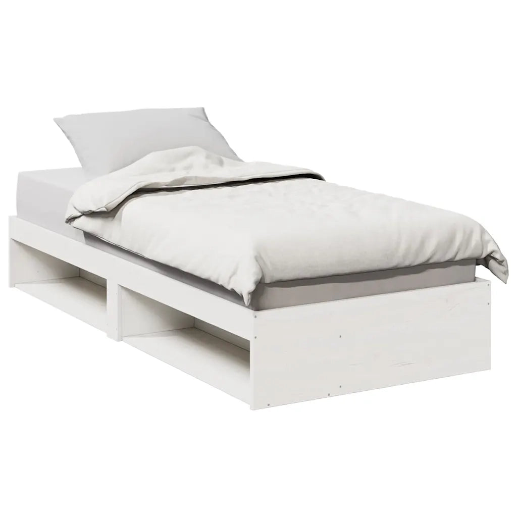 Letto singolo | Letto per adulti | Dormeuse senza Materasso Bianca 90x190 cm Legno Massello Pino