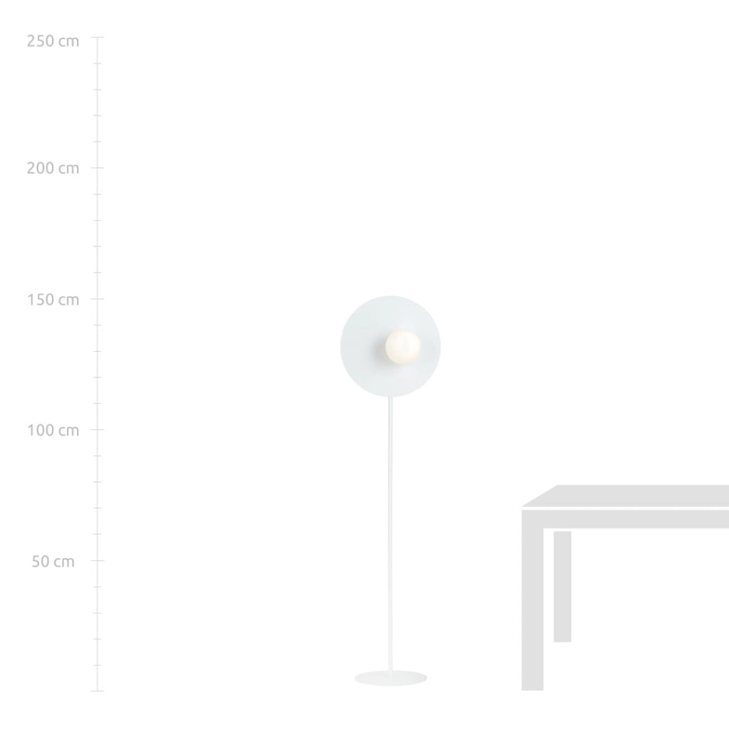 Lampada da terra OSLO bianca opale E14 145cm Emibig