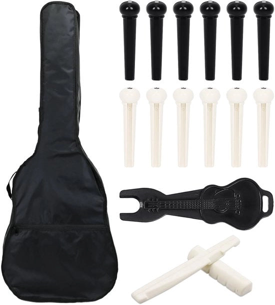 Accessori per chitarra - Zaino impermeabile - Tela Oxford - Nero - 102-104 cm - 1 pezzo - Custodia chitarra