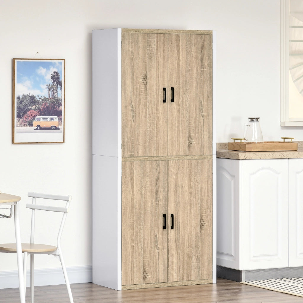 Armadio Cucina con 4 Porte e Ripiani Regolabili ¨C Minimal ¨C Legno MDF 80x40x182 cm