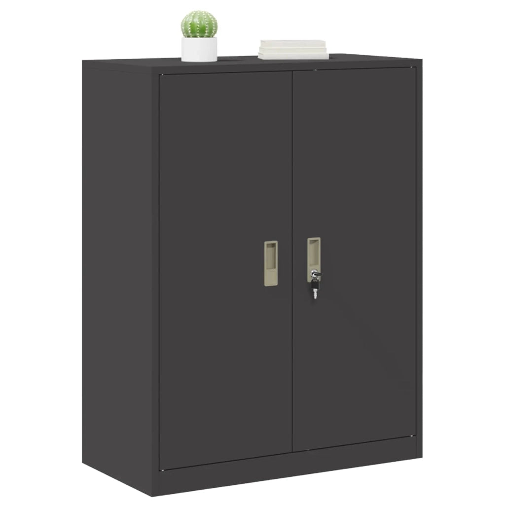 Armadio Nero 80 x 40 x 105 cm Acciaio