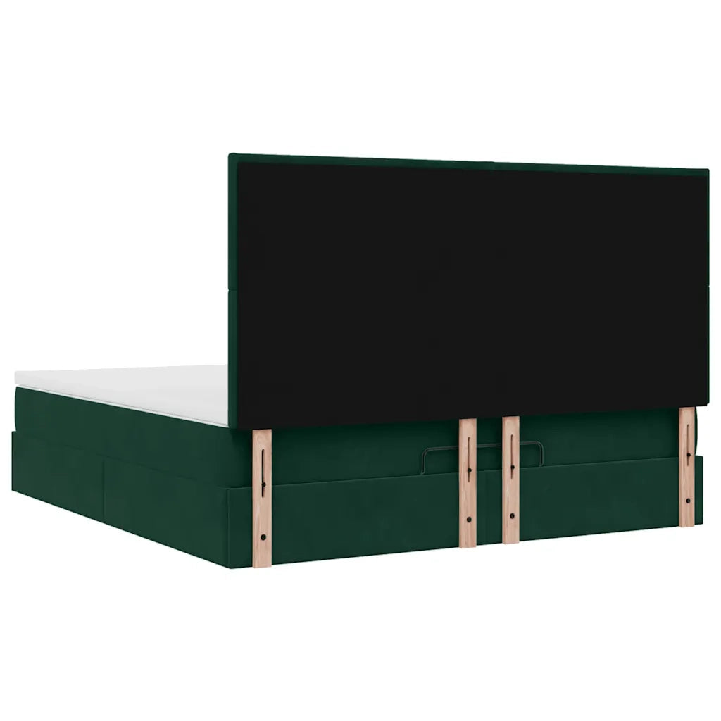 Struttura Letto Pouf con Materassi 160x200 cm Velluto 3313412