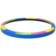 Copertura Tappeto Elastico Ø366x30 cm Pieghevole e Portatile, in Plastica, PE e Schiuma, Multicolore