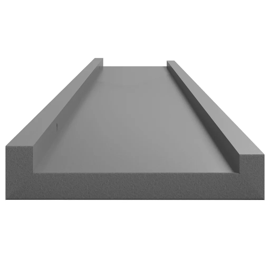 Mensole da Parete 4 pz Grigie 100x9x3 cm 326677