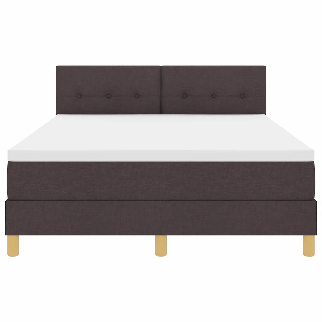 Letto a molle con cuscino Marrone Scuro 160 x 200 cm Tessuto 3338933