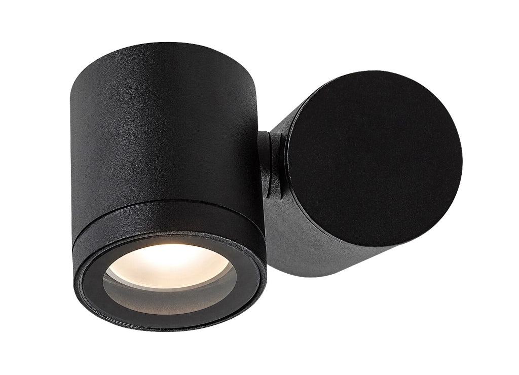 Applique esterna nera moderna orientabile GU10 IP44 Rabalux Enol