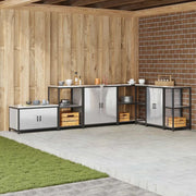 Stoccaggio in cucina con porta Argento 60 x 50 x 92 cm Acciaio
