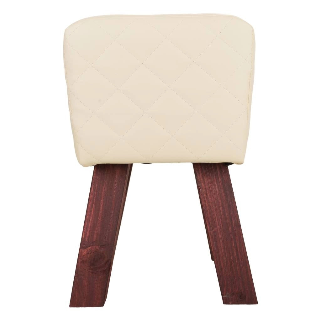 Sgabello imbottito bianco 36x30x47h