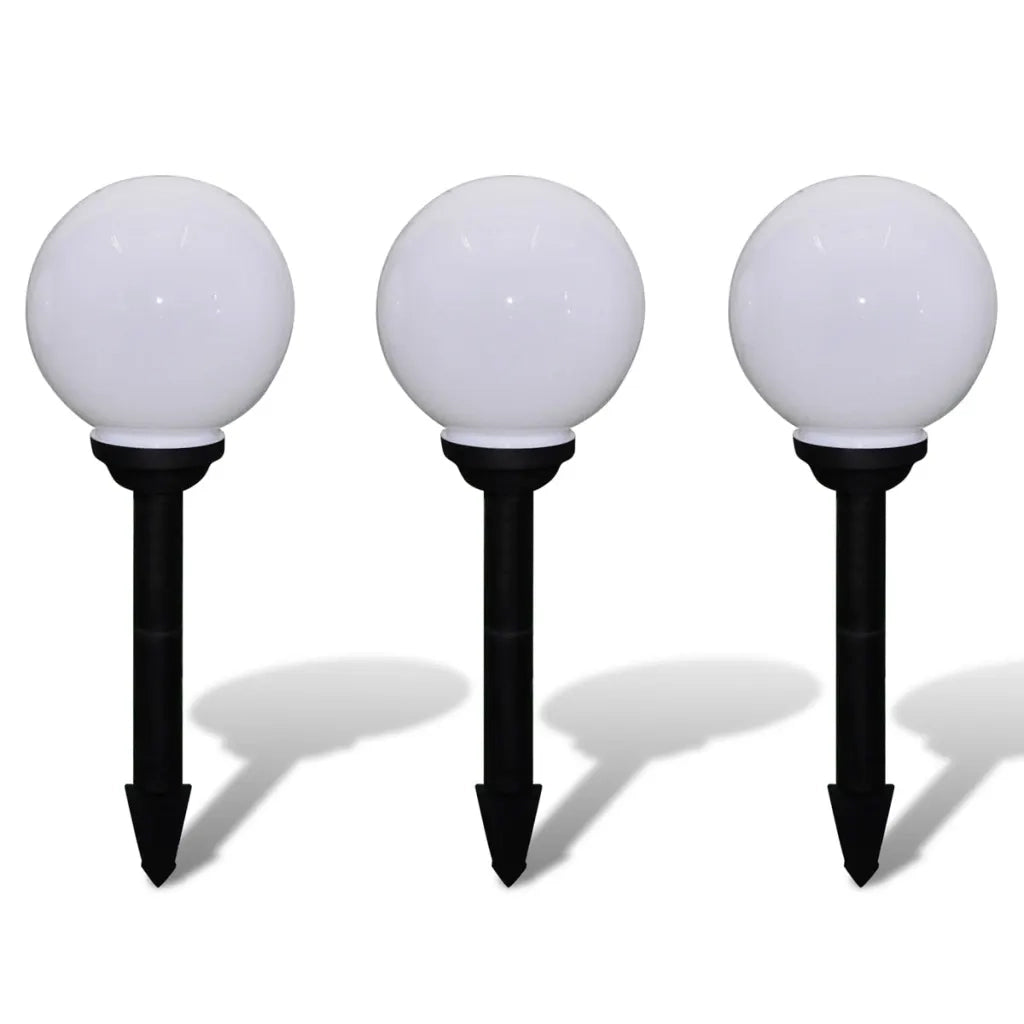 Lampione Solare a LED da Giardino 20 cm 3 pz con Picchettocod mxl 97405