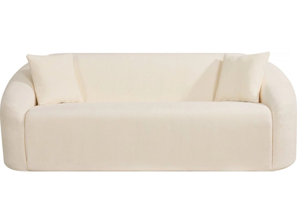 Divano fisso diritto in tessuto "Ondine" - 3 posti - Beige