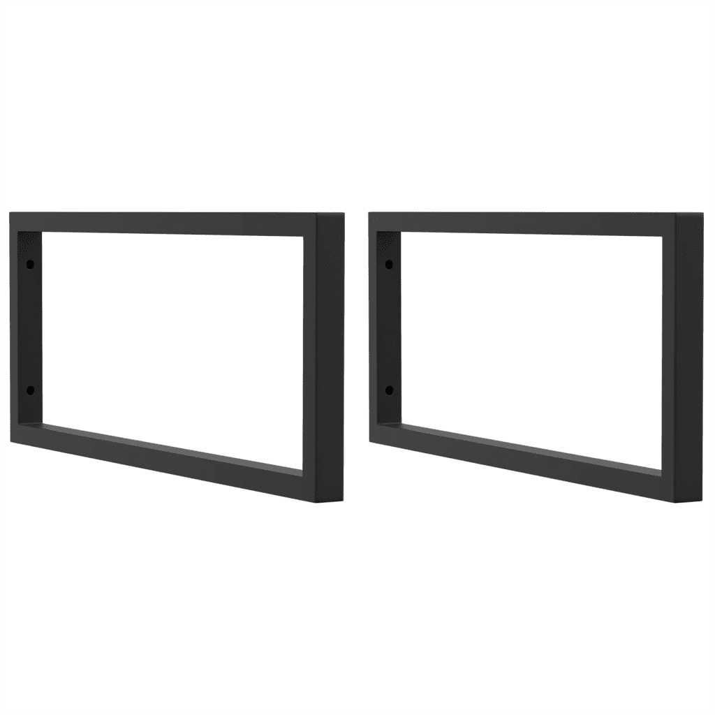 Reggimensole per Lavabo 2 pz Nere Rettangolari in Acciaio CFW7667554