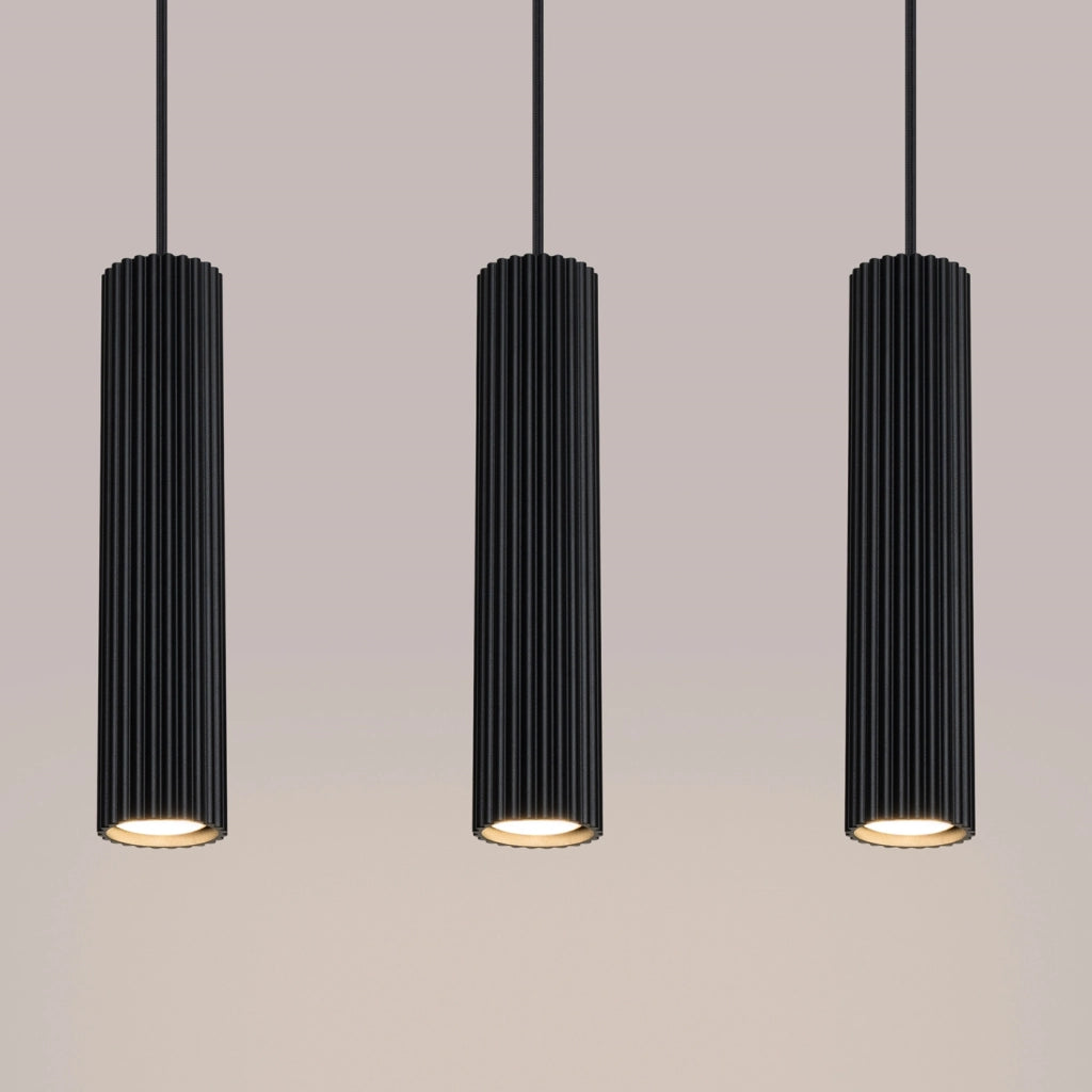Lampada a sospensione KARBON 3L nero