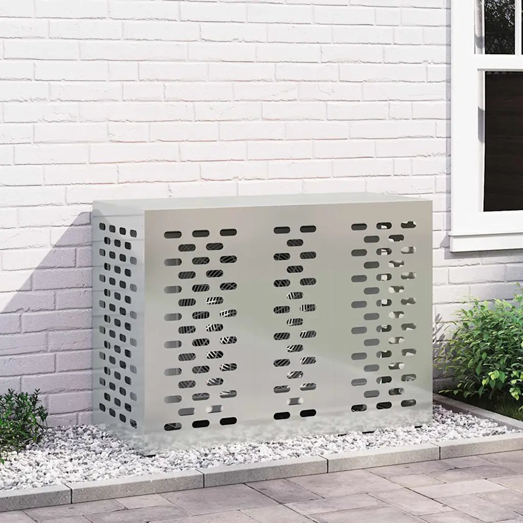 Copertura per condizionatore d'aria Argento 110 x 50 x 80 cm 865909