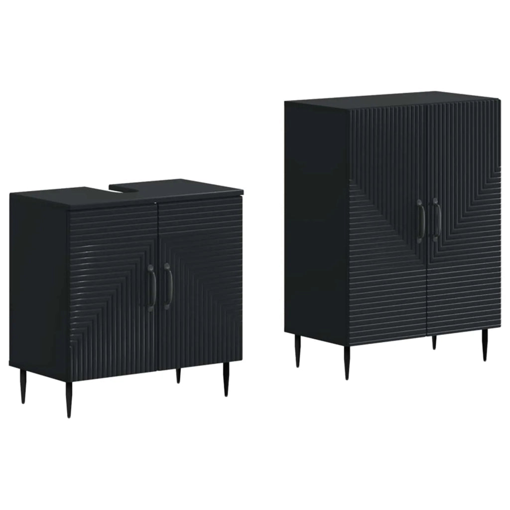 Set di Armadi da Bagno da 2 Pezzi HAARLEM Nero 3417613