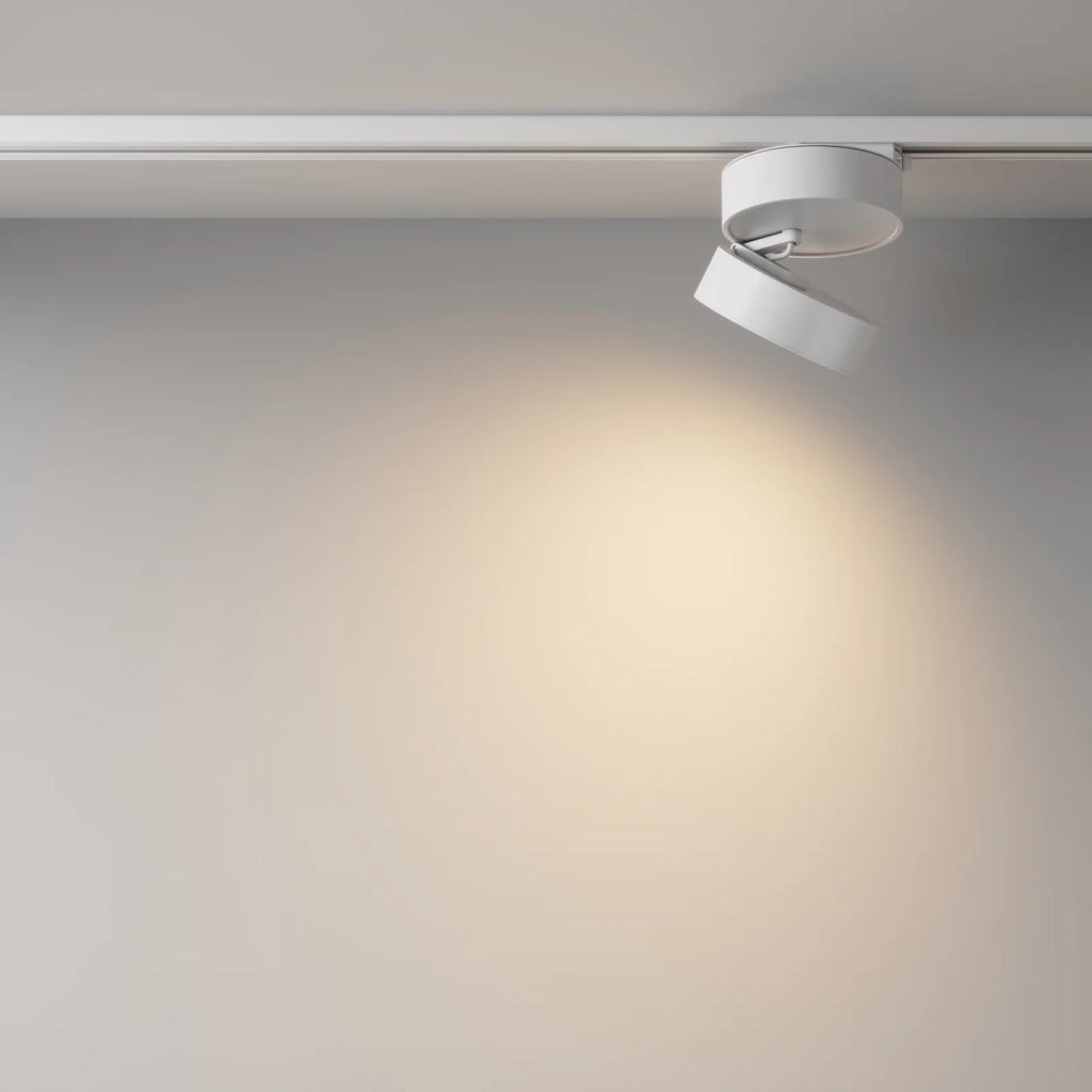 Maytoni Faretto Da Binario Onda 1 luce LED integrato bianco alluminio