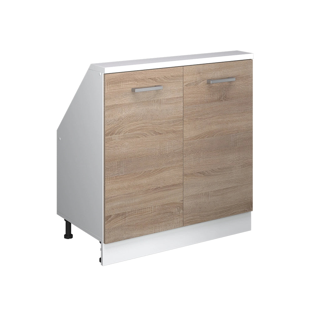 Mobile sottotetto Rion Sonoma/Bianco con 2 porte Vicco