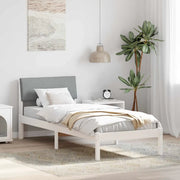 Struttura del Letto Bianco e grigio chiaro 80 x 200 cm 878573