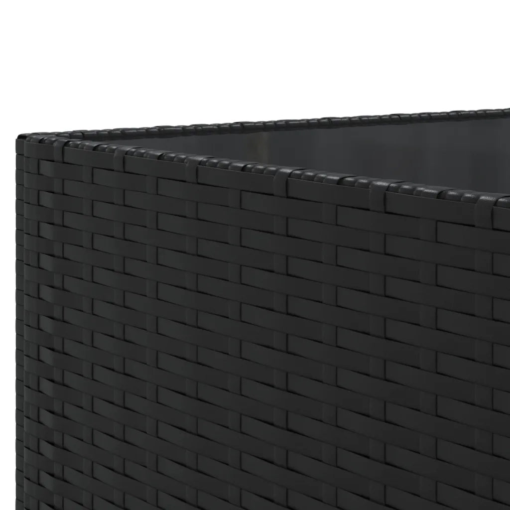 Set Divani da Giardino 5 pz | Set Salotto da Giardino con Cuscini Nero in Polyrattan