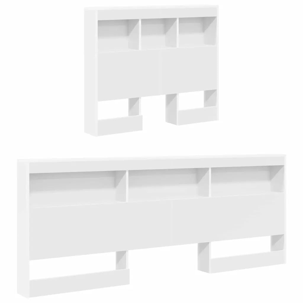 Testata contenitore con testiera Bianco 80 cm Legno multistrato 3335445