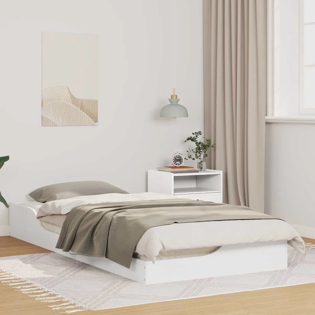 Struttura del letto Bianco 80 x 200 cm Pino massello 873392