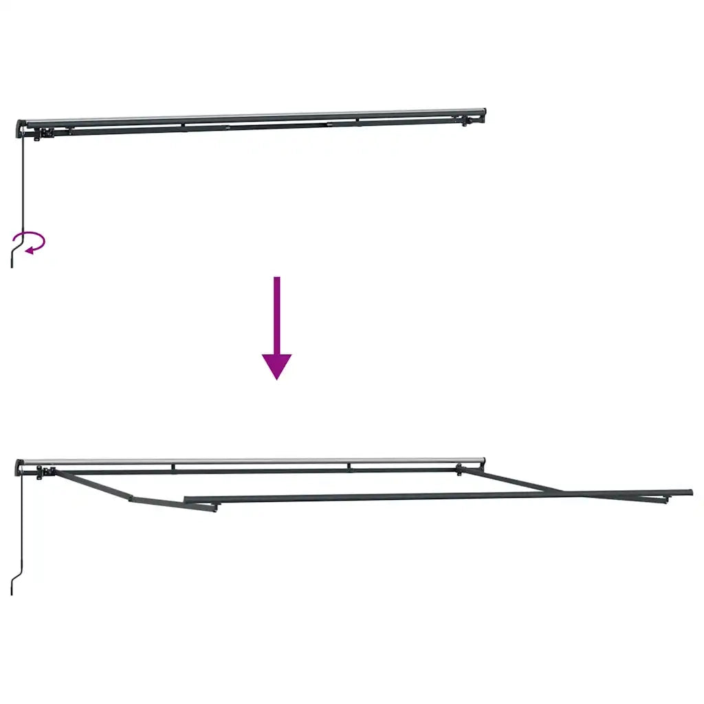 Tenda Sole Retrattile Manuale 400x300 cm Marrone 3310208