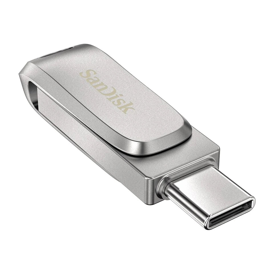 Chiavetta USB SanDisk Ultra Dual Drive Luxe da 128 GB 3.2 Gen 1 (3.1 Gen 1) in acciaio inossidabile