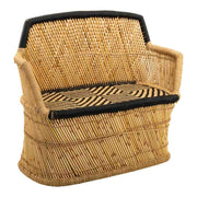 Divano 2 posti in bambù marrone 103x46x90h
