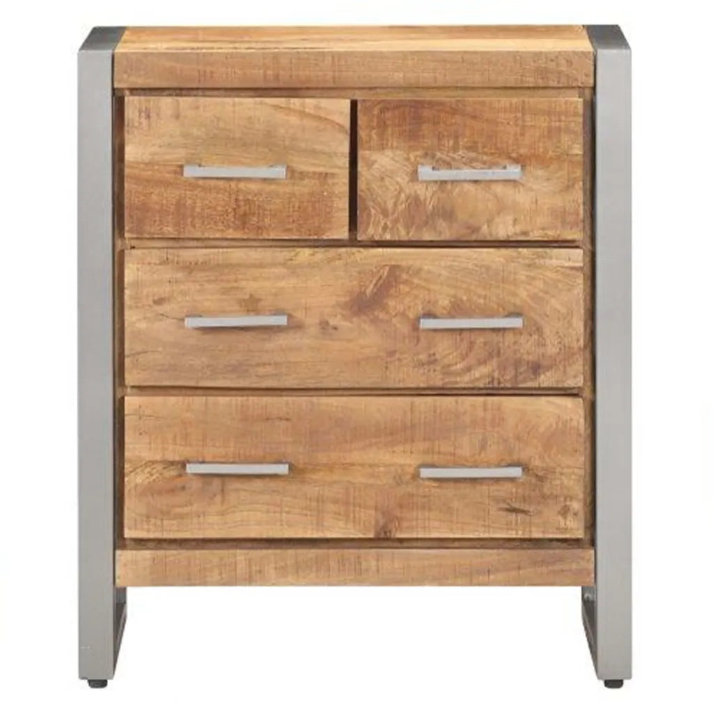Credenza 60x35x70 cm in Legno di Mango Grezzo 323485