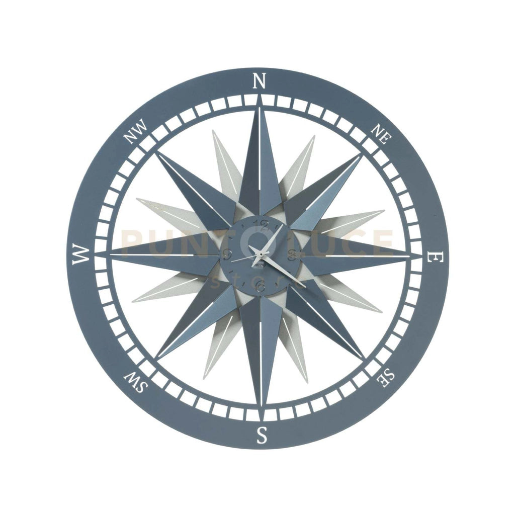 orologio piccolo dal design origale bussola Bianco marmo e azzurro