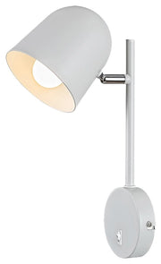 Applique Egon bianco opaco E14 con interruttore Rabalux