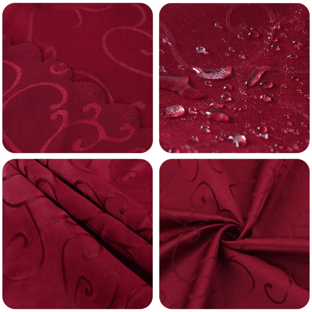 Tovaglia da Tavolo Ovale Rosso Vino 130 x 220 cm 42040162