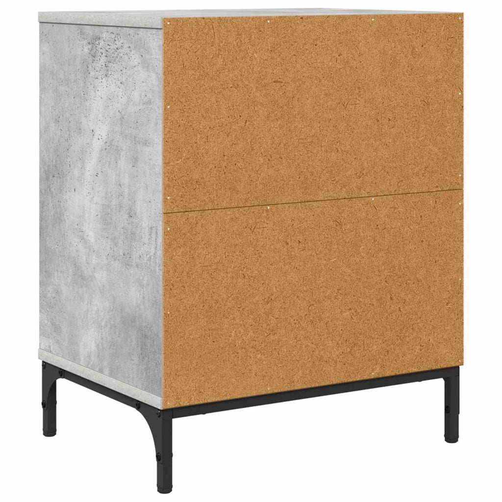 Armadio da Notte con cassetto Grigio cemento 49 x 36 x 61 cm 883480
