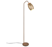 Piantana, metallo, caffè e legno, H 147 cm, Bidar