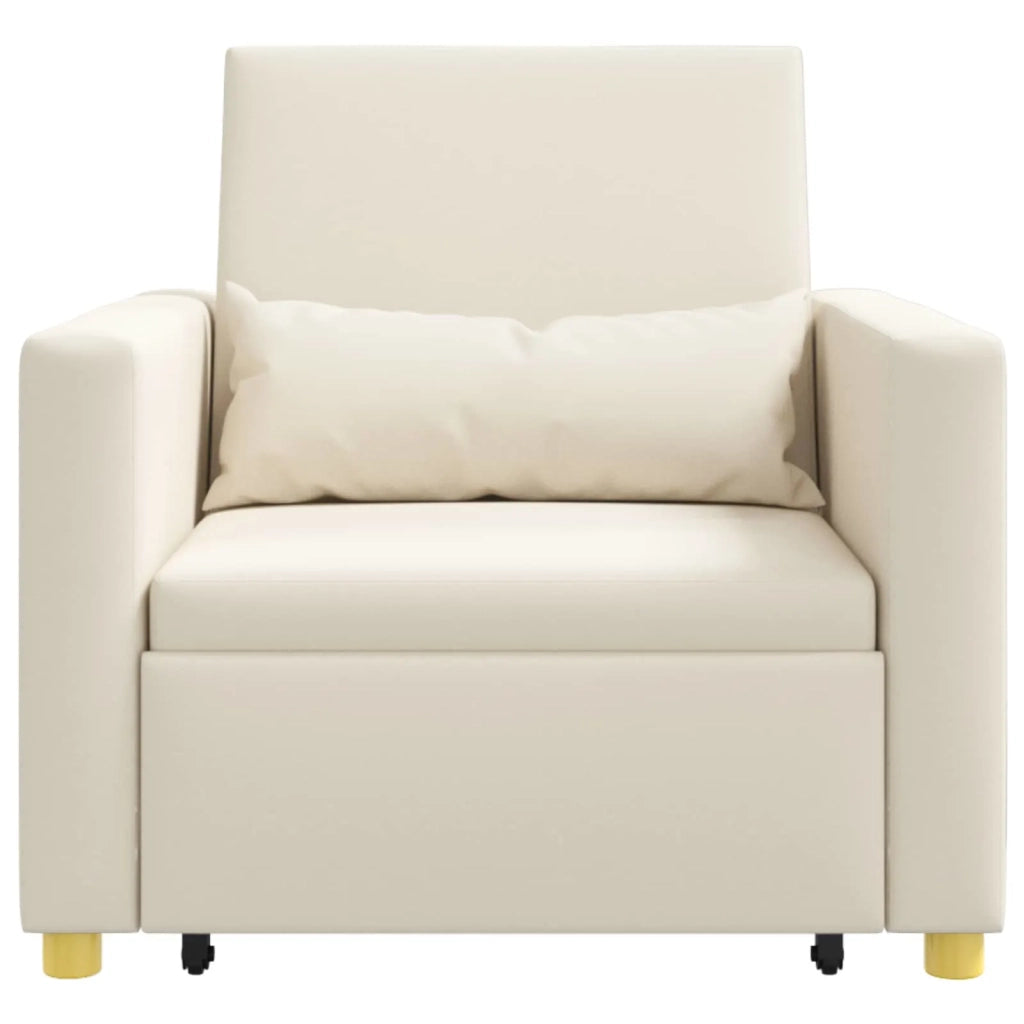 Divano letto estraibile singolo Bianco crema 90 x 165 x 87 cm 42002696