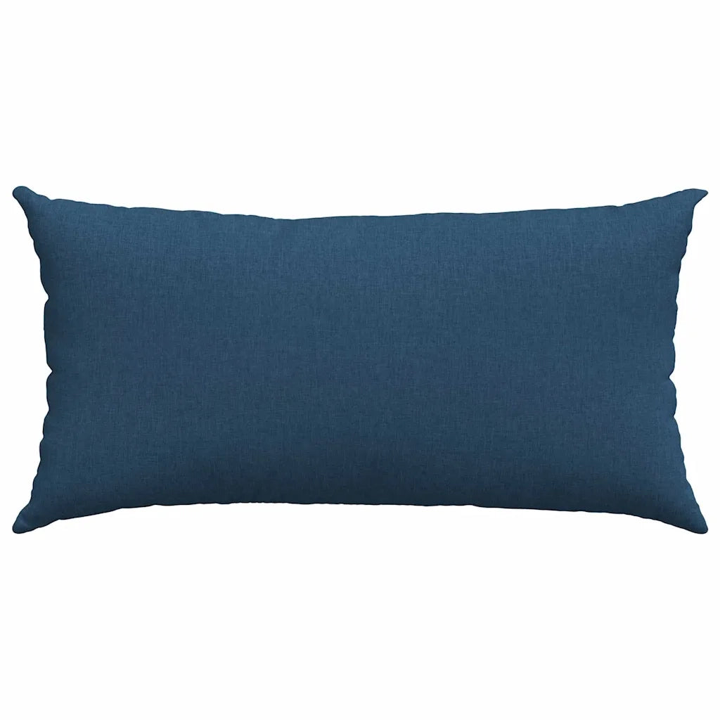 Cuscini da Divano 2 pz-Set di 2 Cuscini per Sofa Blu 80 x 40 cm Tessuto