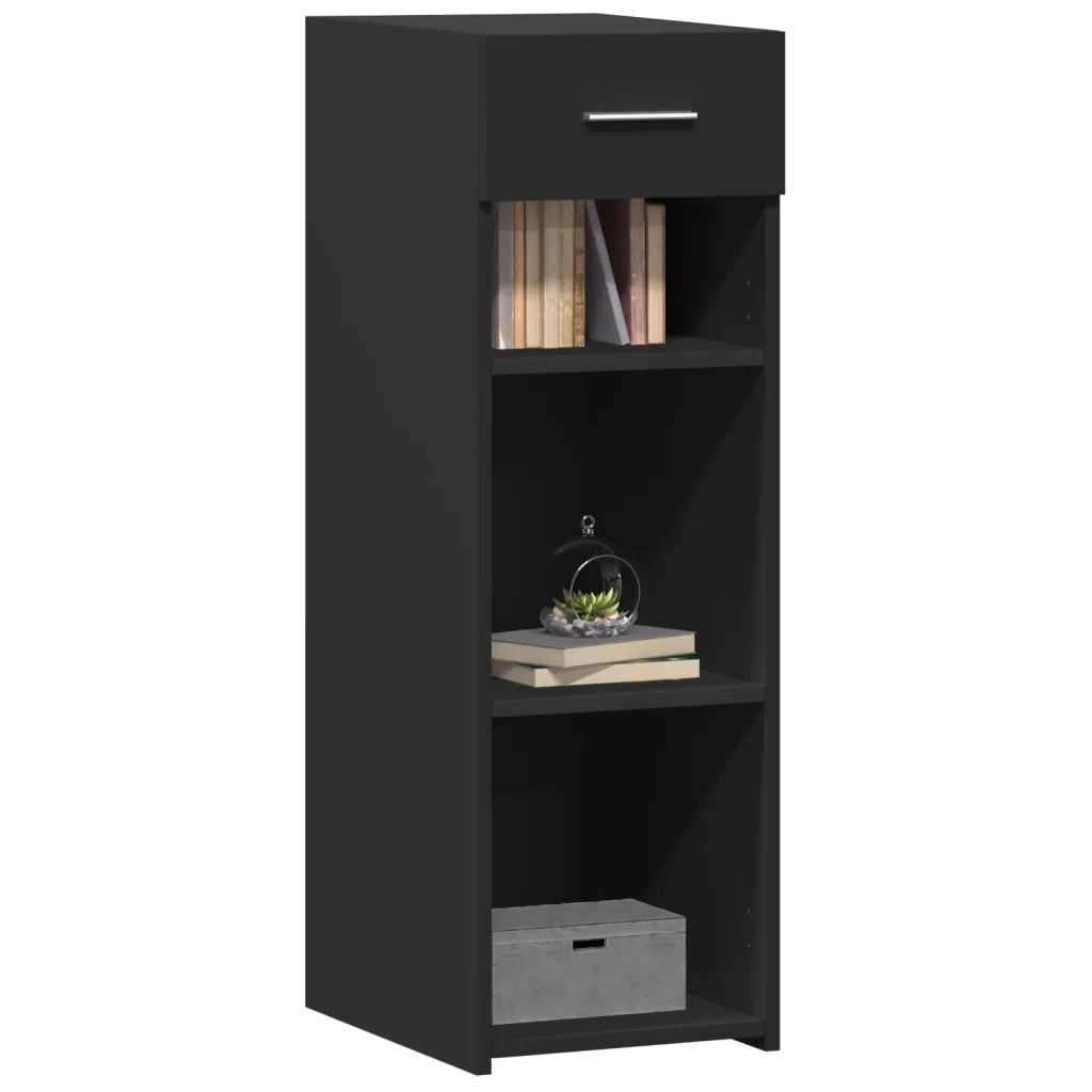 Credenza Nera 30x42,5x93 cm in Legno Multistrato 846307