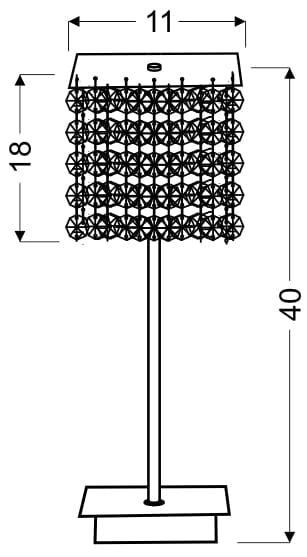 Lampada da tavolo Candellux Classic 41-59584 cromo