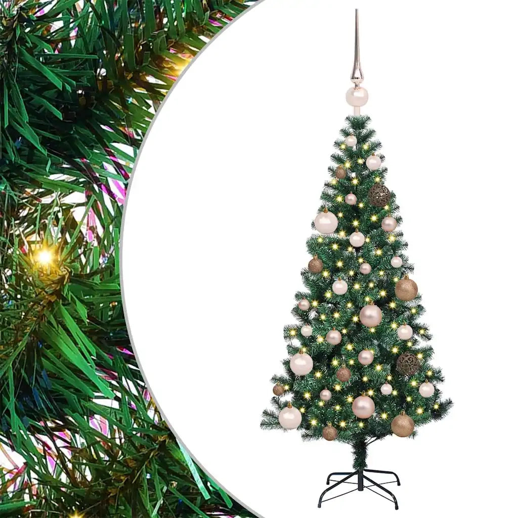 Albero di Natale artificiale con luci integrate Verde 120 cm 3396734
