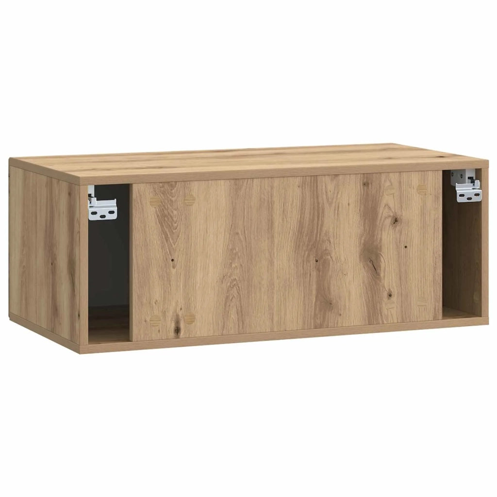 Mobile Porta TV da Muro-Credenza per TV sospesa Rovere Artigianale 78,5 x 41 x 30 cm 486779