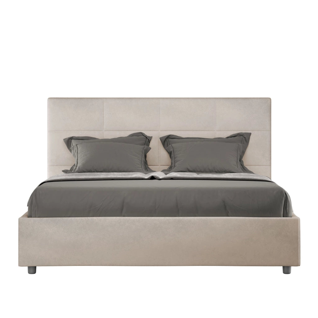 Letto Matrimoniale Francese 140x200 cm con Rete Mika Sabbia