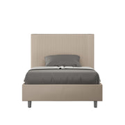 Letto 1 Piazza e Mezzo 120x210 cm con Rete Goya Tortora