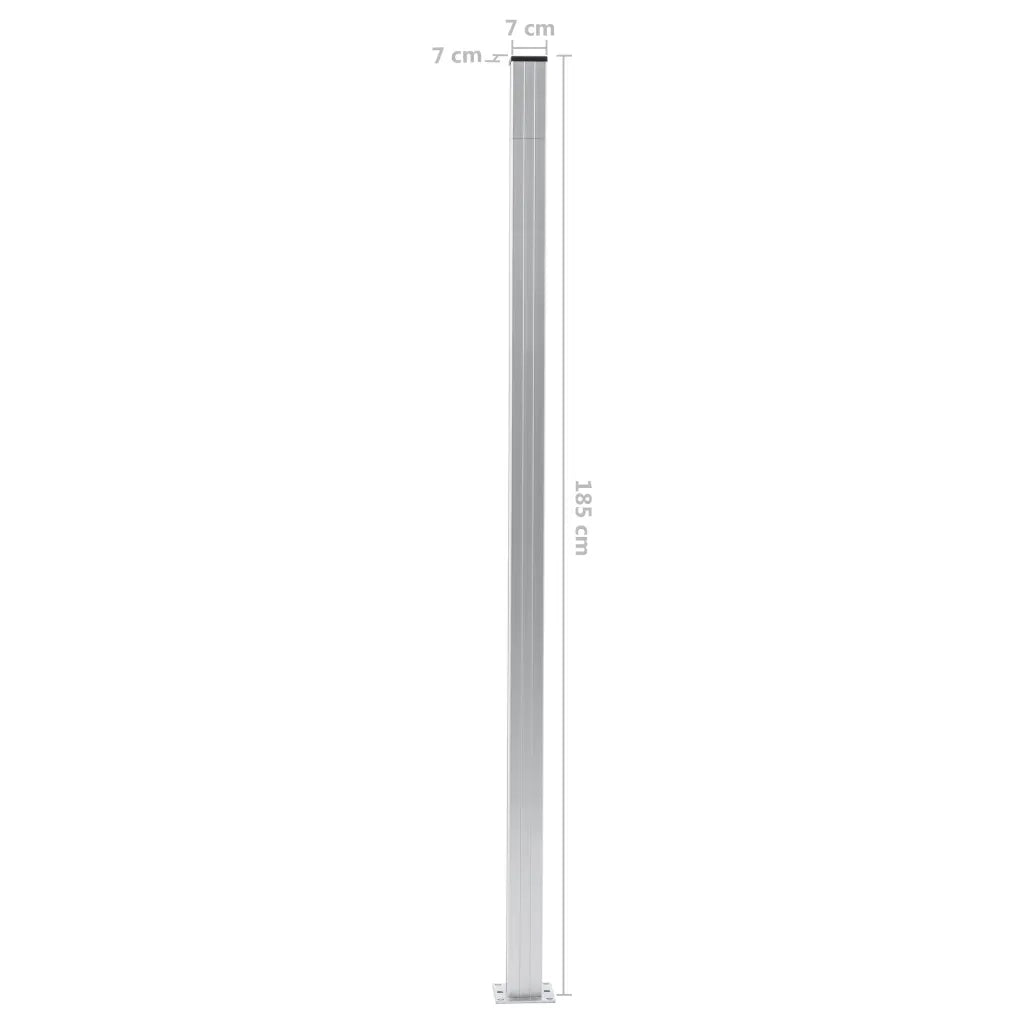 Pali per Recinzione 3 pz in Alluminio 185 cm 49077