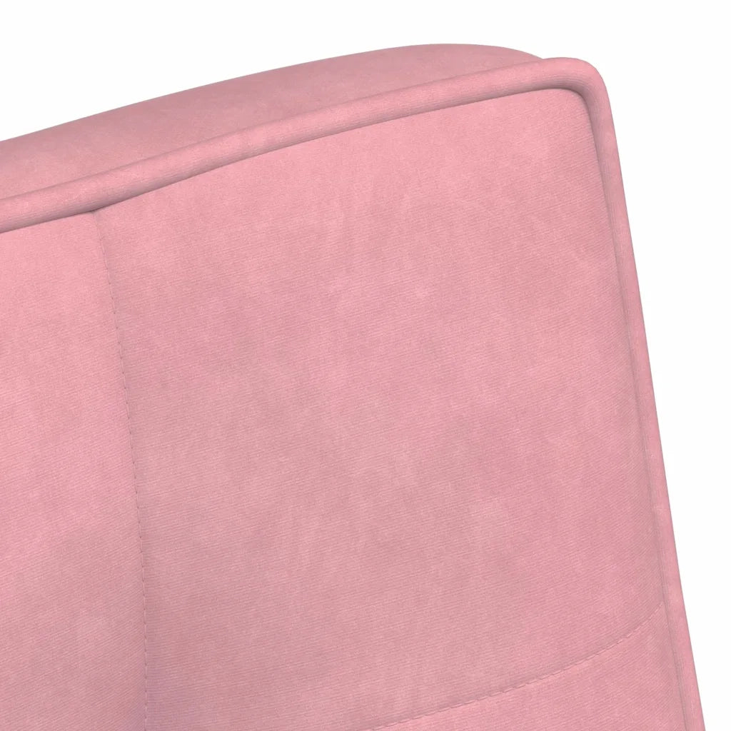 Panca-Sgabello Rosa 110x74x84 cm in Velluto
