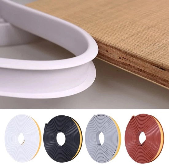 Striscia di protezione per mobili a forma U - Adesiva autoattivante - Protezione flessibile - 3 Metri - TPE - 18 mm x 3 m - Striscia di protezione per angoli
