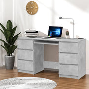 Scrivania Grigio Cemento 140x50x77 cm in Legno Multistrato 800814