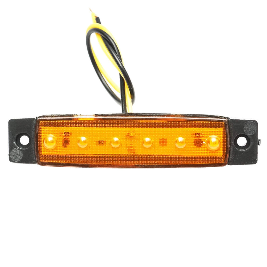 Lampada laterale gialla con LED, 12V/24V, Breckner Germany